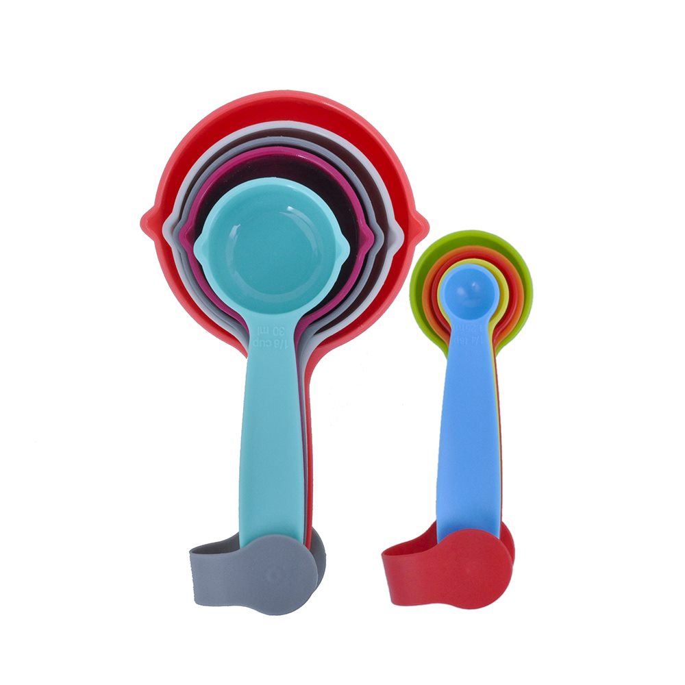 Plastic Measuring Cups and Spoons Set, Set of 10